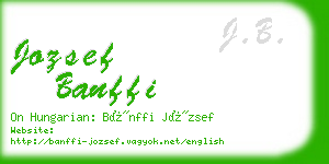 jozsef banffi business card